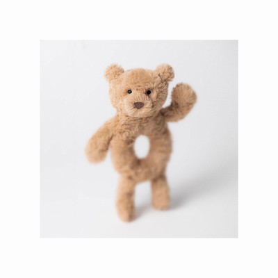 Jellycat Bartholomew Bear Ring Rattle New Zealand | QNPTM6718